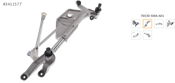 SİLGİ MANEVRA KOLU HONDA CRV 06-09 76530-SWA-A01 MANİVELA KOLU