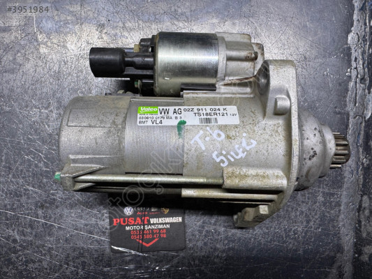 TRANSPORTER T6 5İLERİ MANUEL ÇIKMA MARŞ DİNAMOSU 02Z911024K