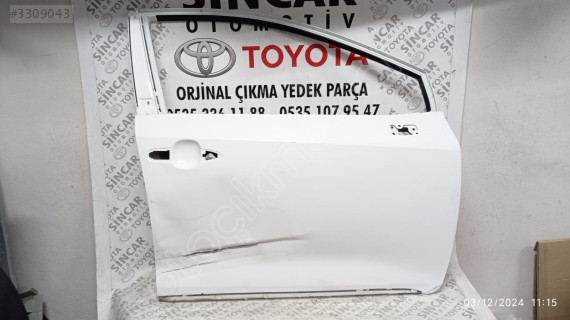 TOYOTA COROLLA 2019 2024 SAĞ ÖN KAPI ÇIKMA ORJİNAL