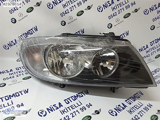 BMW 3 SERİSİ E90 MAKYAJSIZ HALOJEN SAĞ FAR SIFIR 63116942722