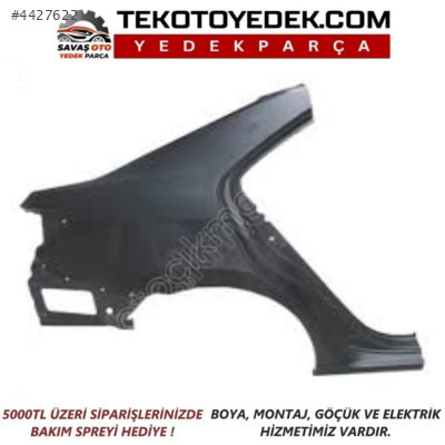 COROLLA NDE180 ARKA ÇAMURLUK SAĞ SOL 2013 2014 2015 2016 2017