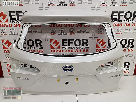 COROLLA CROSS BAGAJ KAPAĞI ÇIKMA ORİJİNAL PARÇA 2022-2024