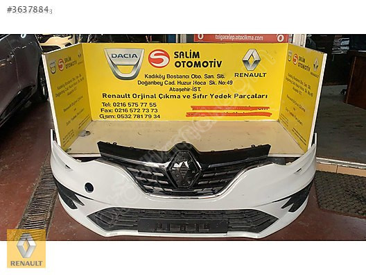 RENAULT MEGAN 4 ÇIKMA ORJİNAL BEYAZ ÖN TAMPON DOLU VE DİĞER PARÇ