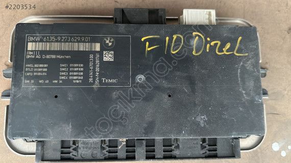 BMW F10 FRM AYAK BÖLMESİ LAMBASI KONTROL ÜNİTESİ OEM:9273629