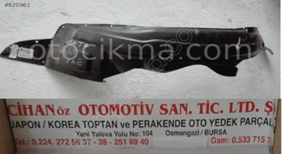 Honda Civic Davlumbaz 2012 2016 Sağ Sol
