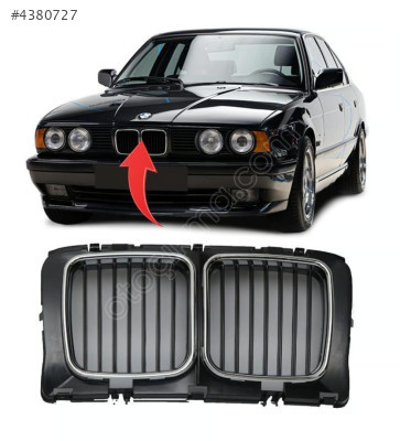 51131973825 BMW E34 198893 ÖN PANJUR ORTA KROM SİYAH (NIKELAJLI)