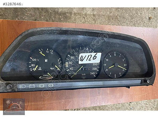 MERCEDES W126 ORJİNAL KM GÖSTERGE PANELİ (SAAT GÖSTERGELİ)