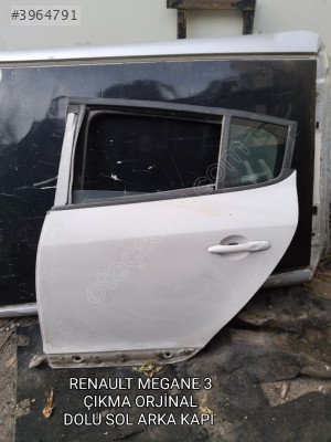 RENAULT MEGANE 3 ÇIKMA ORJİNAL DOLU SOL ARKA KAPI