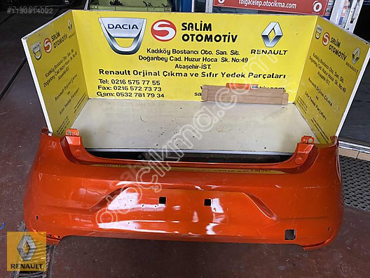 RENAULT CLIO 5 TURUNCU ÇIKMA ORJİNAL ARKA TAMPON VE DİĞE