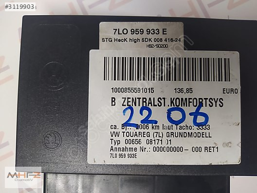 WV TOUAREG KONFOR BEYNİ 7L0959933E