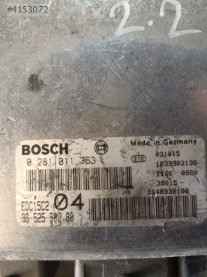 9652590280 0281011363 EDC15C2 Peugeot 807 2.2 HDI Motor Beyni