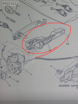 citroen c3 kapı kolu bağlantı aparatı sol 9109 44