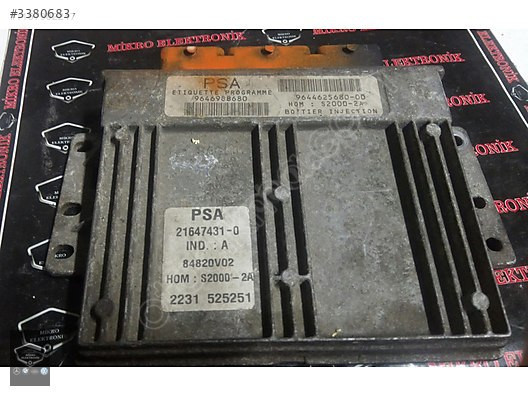 Peugeot 206 1.4 Motor Beyni 9646988680 9644625680-00