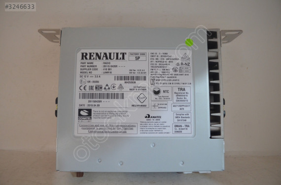 281158426R 410081 LANR16 RADYO NAVIGASYON RENAULT KADJAR 2019