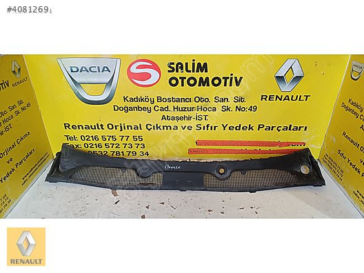 RENAULT FLUENCE ÇIKMA ORJİNAL ÖN CAM IZGARASI VE DİGER PARÇALARI