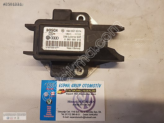 4B0907637A VOLKSWAGEN HIZLANMA VE DÖNÜŞ AÇI SENSÖRÜ 2001 200