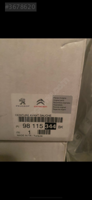 98115344BK PEUGEOT 508 EMNİYET KEMERİ