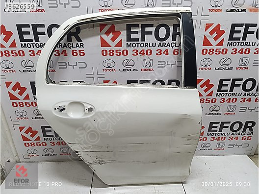 TOYOTA YARİS SAĞ ARKA KAPI ÇIKMA ORİJİNAL PARÇA 2006-2011