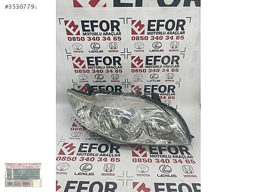 TOYOTA COROLLA SAĞ FAR ÇIKMA ORJİNAL YEDEK PARÇA 07-10