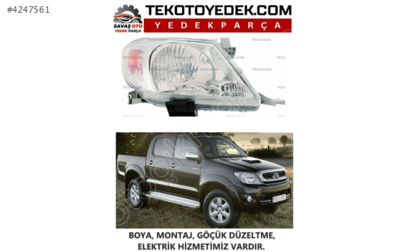 HILUX VİGO ÖN FAR SAĞ SOL 2009 2010 KAMPANYA
