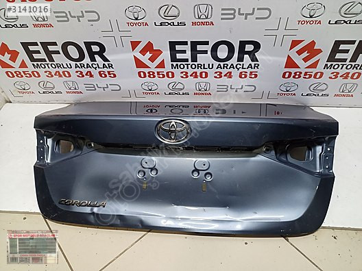 TOYOTA COROLLA BAGAJ KAPAĞI ÇIKMA ORİJİNAL PARÇA 2019-2024