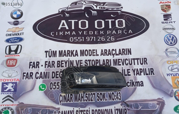 Volkswagen Golf7 Sağ Sis Farı ORJİNAL ÇIKMA