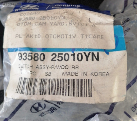 93580 25010YN HYUNDAI ACCENT CAM AÇMA SVİCİ