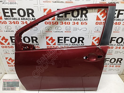 TOYOTA YARİS SOL ÖN KAPI ÇIKMA ORİJİNAL PARÇA 2012-2019