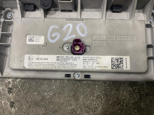 5A3E57501 BMW G20 OTO TEYBİ ORJINAL HATASIZ ÇIKMA EGE OTO