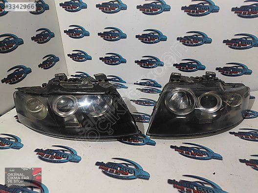 AUDİ A4 FAR TAKIMI 2001-2004 ÇIKMA ORJİNAL TEMİZ BİNBİR OTO FAR
