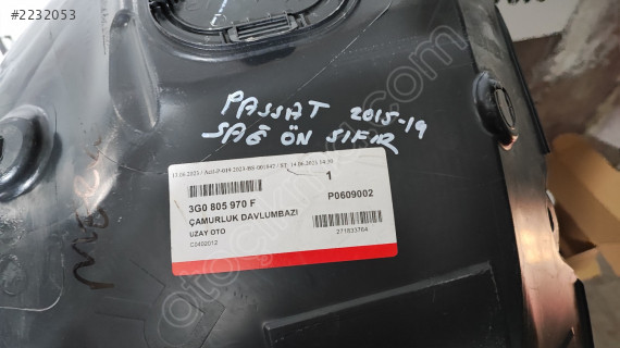 VW PASSAT B8 2015-19 SAĞ ÖN DAVLUMBAZ SIFIR 3G0805970F