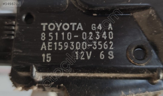 TOYOTA COROLLA SİLECEK MOTORU 85110-02340