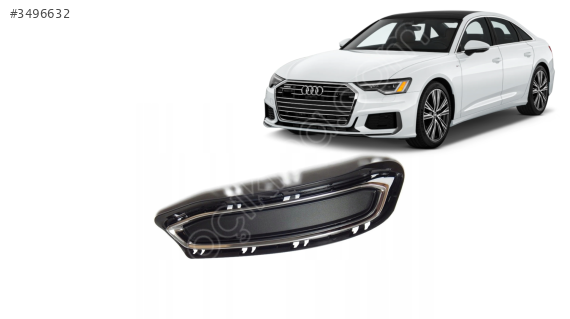 4K0807812A AUDI A6 2019 ARKA TAMPON IZGARASI S-LİNE KROM SAĞ  .