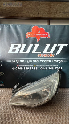 Astra j sol ön düz far beyaz zemin orjinal çıkma parça