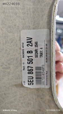 SKODA OCTAVIA TAVAN DÖŞEME 5EU867501B2AV