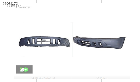 Honda CRV Ön Tampon 1997-2001 CR-V Tampon Ön