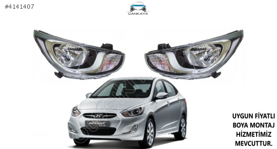 HYUNDAİ ACCENT BLUE  ÖN FAR SAĞ/SOL SIFIR ADET FİYAT 2017/2019