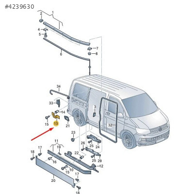 7H3843298 ORJİNAL RAY SABİTLEME BRAKETİ