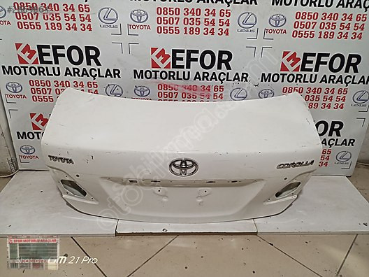 TOYOTA COROLLA BAGAJ KAPAĞI ÇIKMA ORİJİNAL PARÇA 2010-2013