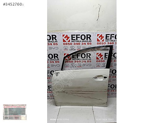 TOYOTA AURİS SOL ÖN KAPI ÇIKMA ORJİNAL PARÇA 07-12 MODEL