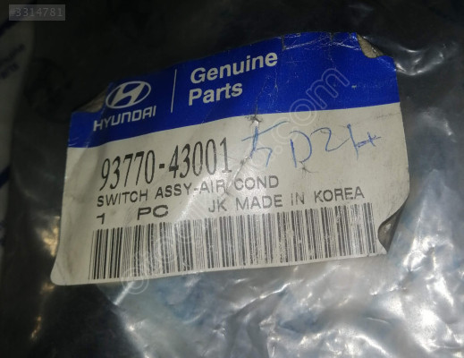 93770 43001 HYUNDAI H100 KLİMA DÜĞMESİ