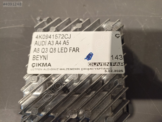 AUDİ A3 A4 A5 A8 Q3 Q8  LED FAR BEYNİ 4K0941572CJ Ç