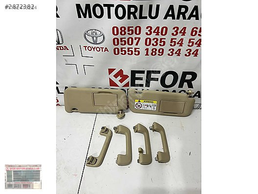 TOYOTA COROLLA GÜNEŞLİK VE TUTAMAK TAKIMI SÖKME ORJİNAL 13-18
