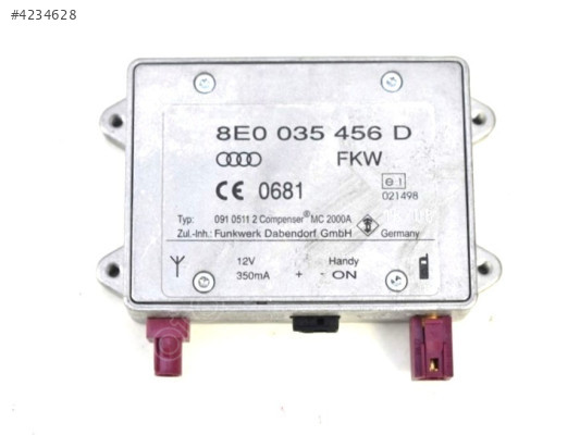 Audi A3 A4 A6 A8 Q7 Anten Amfisi Yükseltici 8E0035456D Garantili