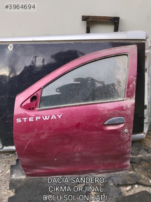 DACİA SANDERO STEPWAY ÇIKMA ORJİNAL DOLU SOL ÖN KAPI 2013-2020