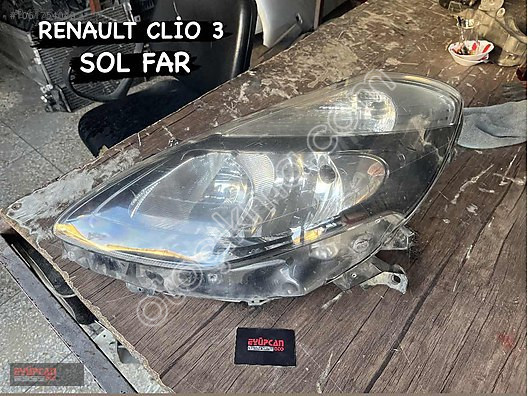 Orjinal Renault Clio 3 Sol Far Eyüpcan Oto'da Mevcut