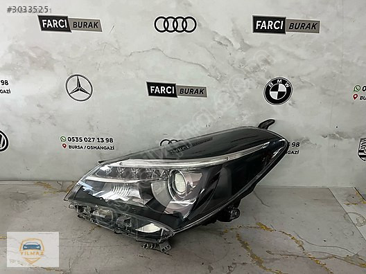 TOYOTA YARİS LEDLİ MERCEKLİ SOL FAR ORJİNAL