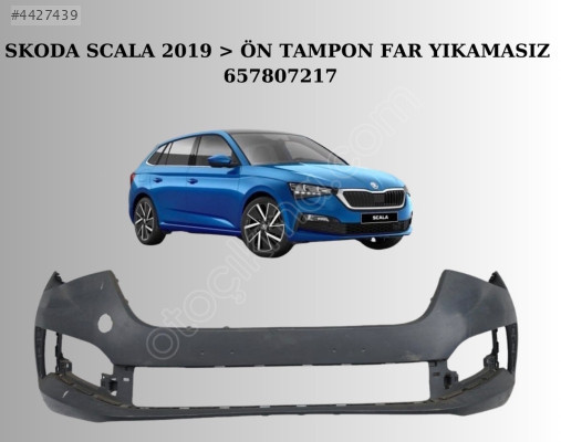 SKODA SCALA 2019-ÖN TAMPON FAR YIKAMASIZ 657807217