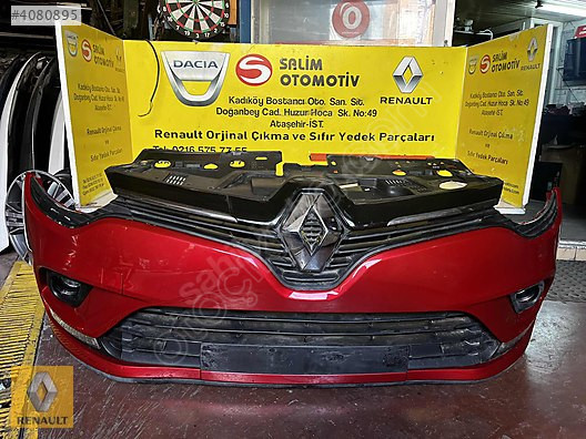 RENAULT CLIO 4 ÇIKMA ORJİNAL KIRMIZI ÖN TAMPON DOLU VE DİĞER PAR