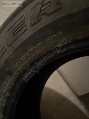 TOYOTA LAND CRUISER HILUX 4 adet lastik 265/65/17